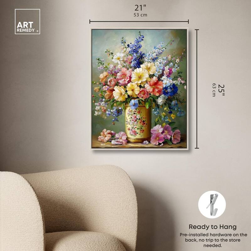 Chromatic Corolla Canvas by Art Remedy