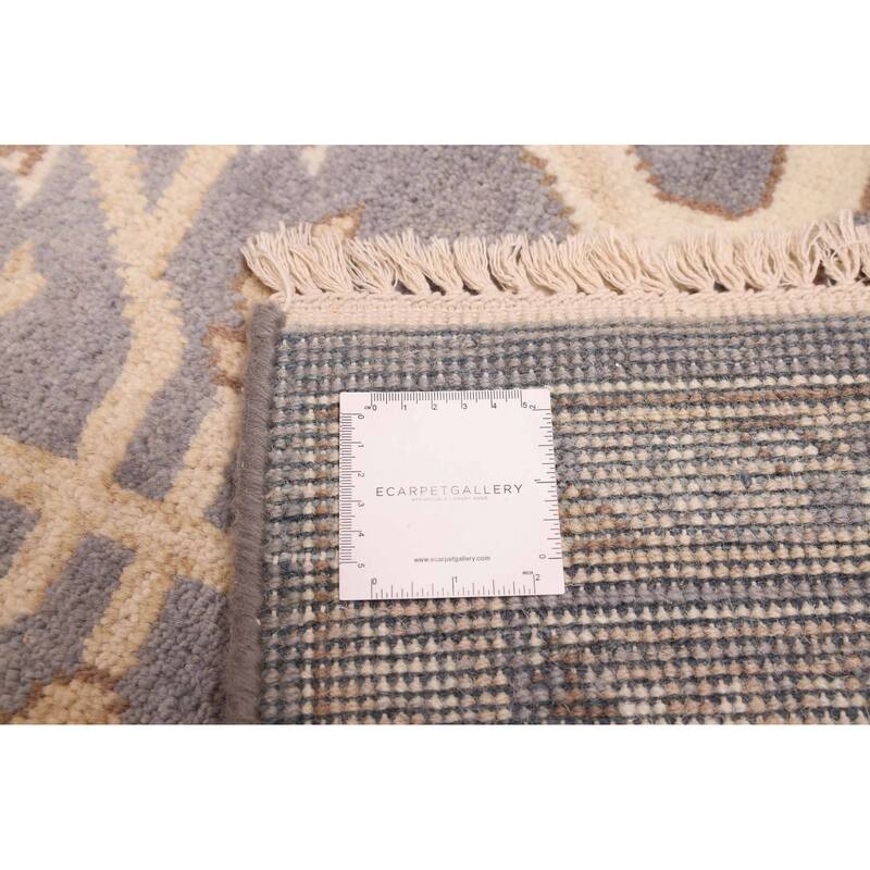 ECARPETGALLERY Hand-knotted Royal Oushak Grey Wool Rug - 6'1 x 8'10