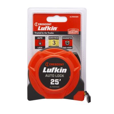 Lufkin 25 ft. L X 1 in. W Hi-Viz Magnetic Tape Measure 1 pk - 25 ft.