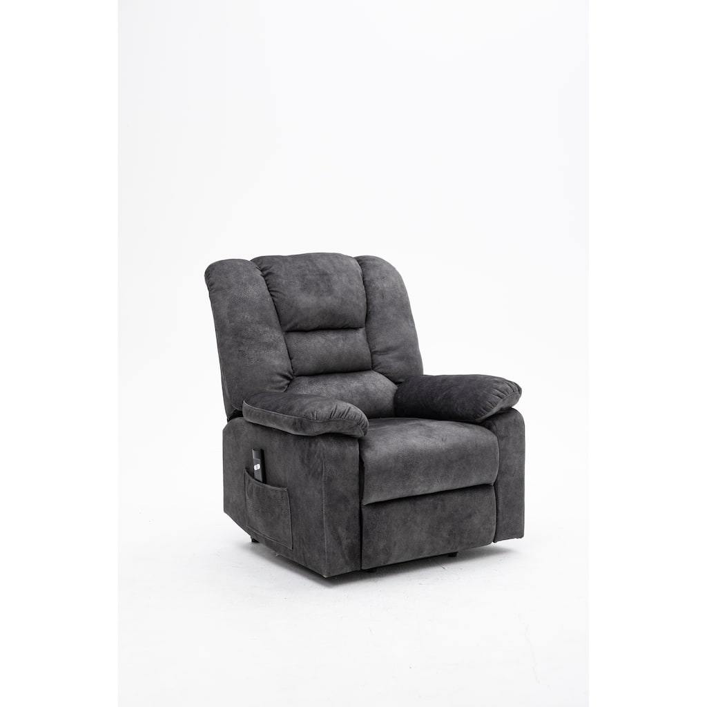 Power Lift Recliner Chair with Massage, Heat, USB & Side Pocket
