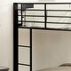 preview thumbnail 3 of 5, Stylish Full XL over Queen Bunk Bed with Sturdy Metal Frame, Slat System, Full-Length Guardrail, and Double Ladder, Black
