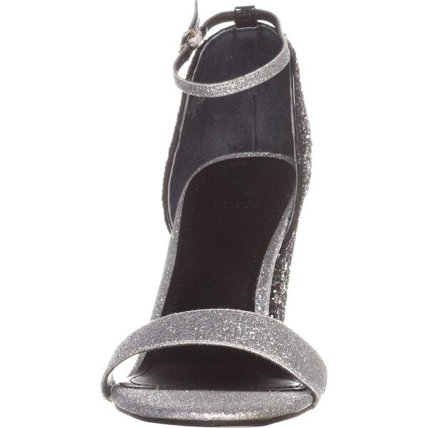 guess shoes silver heels