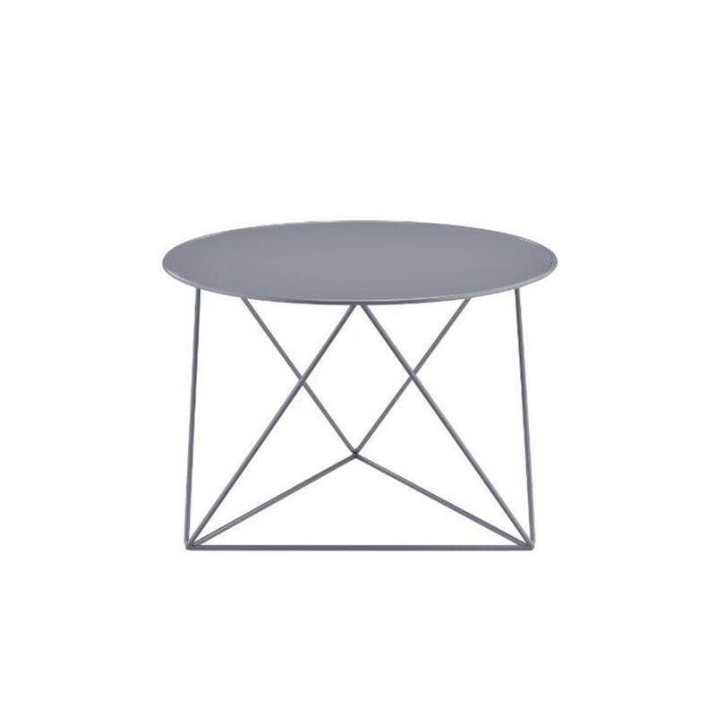 Round Table Accent Table in Metal Base