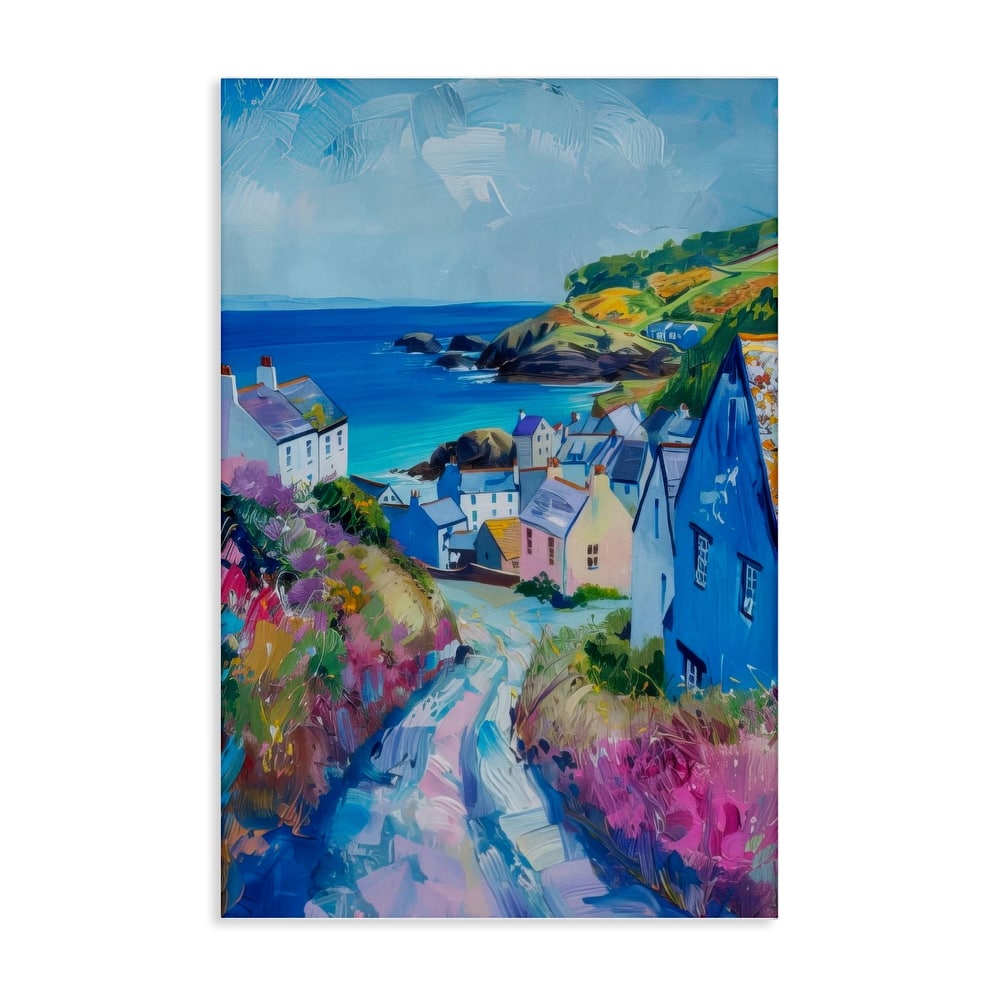 Stupell Seaside Town Overlook Canvas Wall Art Design By LSR Design Studio