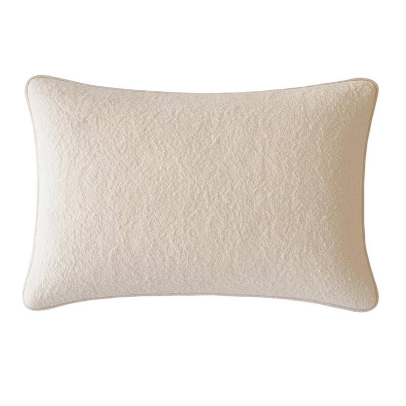 Homey COZY Textured Throw Pillow - Soft Ivory for Clean, Minimal Interiors - Ivory