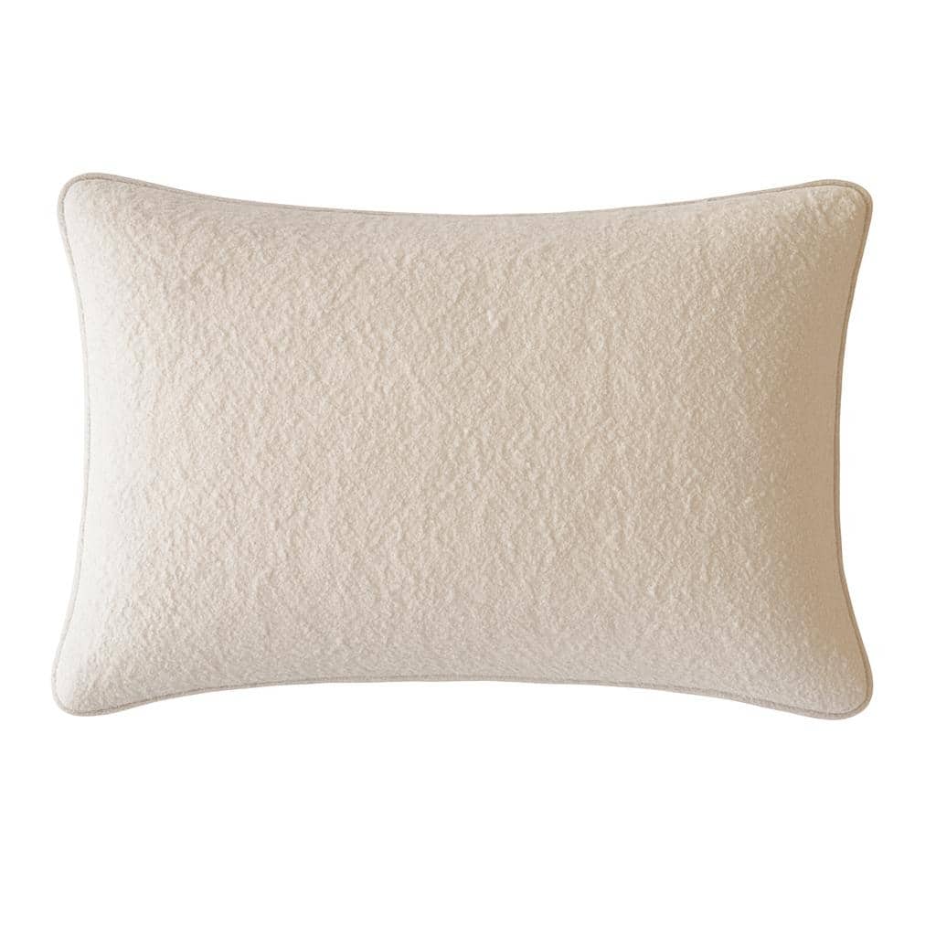 Homey COZY Textured Throw Pillow - Soft Ivory for Clean, Minimal Interiors