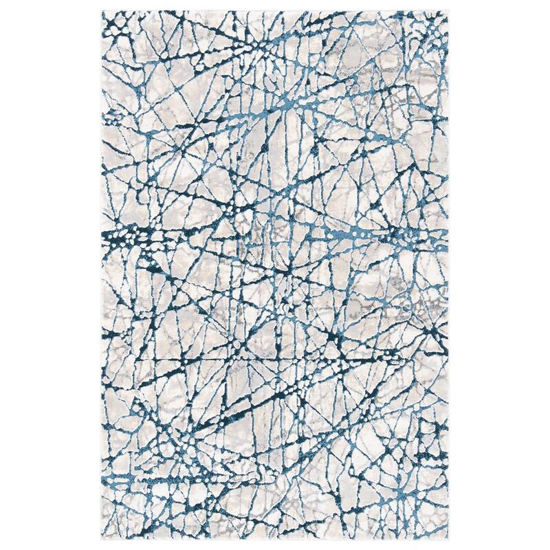 SAFAVIEH Meadow Dorathy Modern Abstract Rug - 4' x 6' - Navy/Ivory