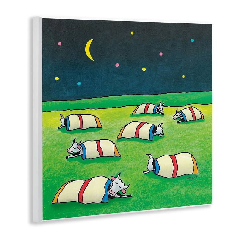 Stupell Pasture Cows Bedtime Wall Plaque Art Design By Roger Straub