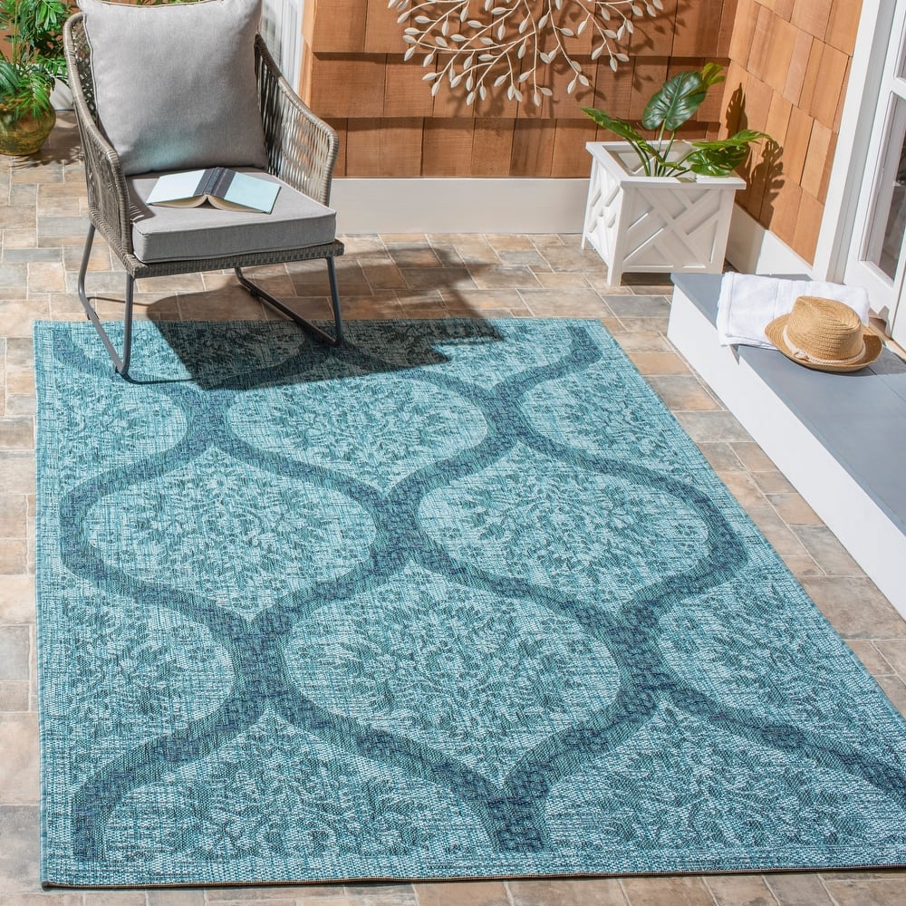 SAFAVIEH Courtyard Zakiyyah Indoor/ Outdoor Waterproof Patio Backyard Rug