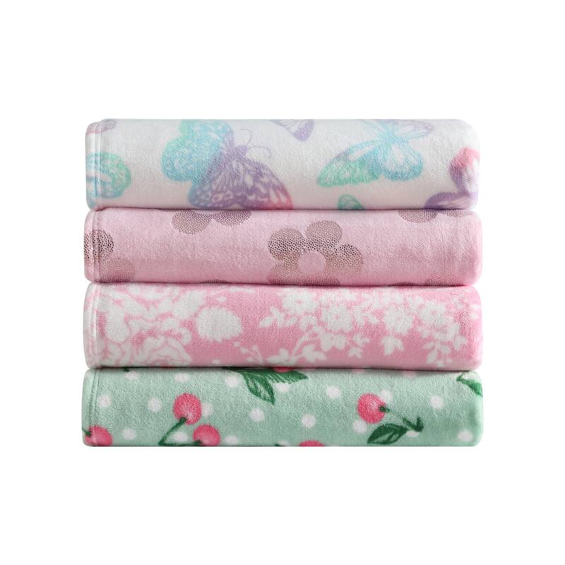 Betsey Johnson Printed Ultra Soft Plush Fleece Throw Blanket