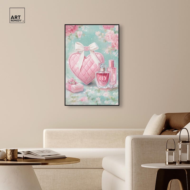 Little Heart Shaped Purse Canvas by Art Remedy