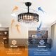 preview thumbnail 6 of 6, 48" Crystal Fandelier Ceiling Fan with Light and Remote Retractable Blades LED Dimmable for Bedroom Living Room Dining Room