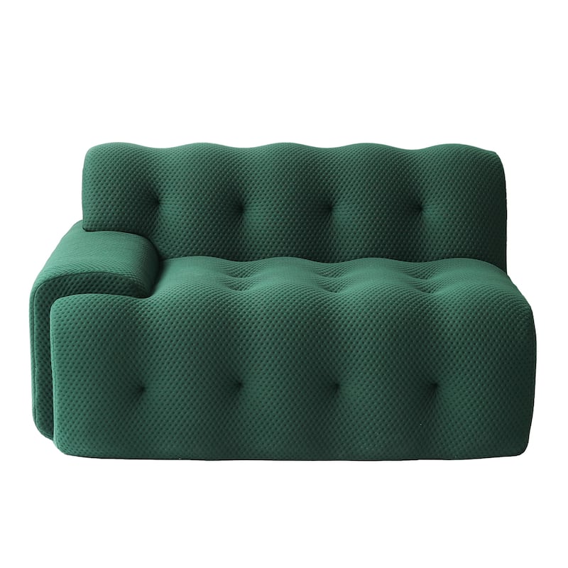 102.4" Cloud Sofa Couch，3-seater Upholstered 3D Textile Material Sectional Sofa For Living Room, Apartment