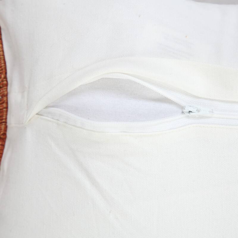 Power Loomed Solid Cotton Throw Pillow Cover - 20" - Clay Red