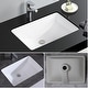preview thumbnail 2 of 10, CB HOME 20'' x 14'' Undermount Bathroom Vanity Sink, Rectangle White Ceramic Bathroom Sink-(20-5/8''x14-1/2''x8-1/4'')