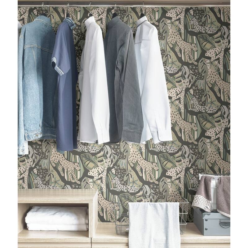 Pip & Lo Cream Grey Cat Nap Peel & Stick Wallpaper