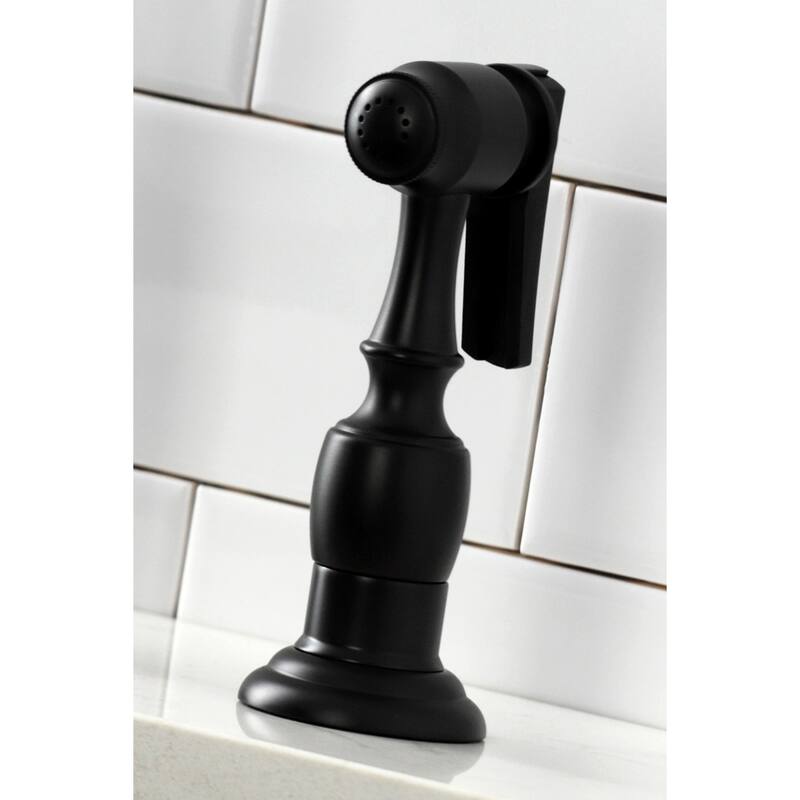 Kingston Brass Tudor Bridge Kitchen Faucet with Brass Sprayer