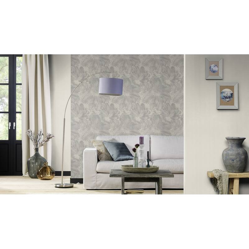 Rasch Purser Grey Abstract Wallpaper