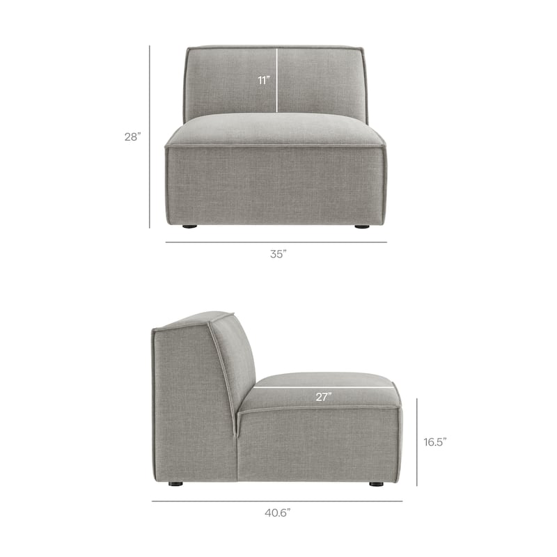 Restore 3-Piece Performance Fabric Upholstered Modular Sofa Set