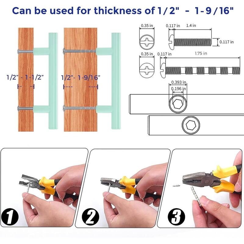 30-Pack Cabinet Pulls - 5" Handles, 3" Hole Center for Kitchen Drawers