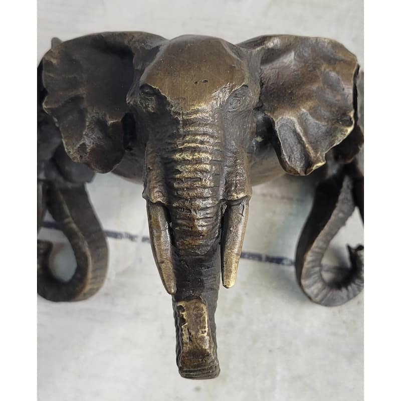 Bronze Metal Elephant Candy Dish Ashtray Original Art Sculpture Decor