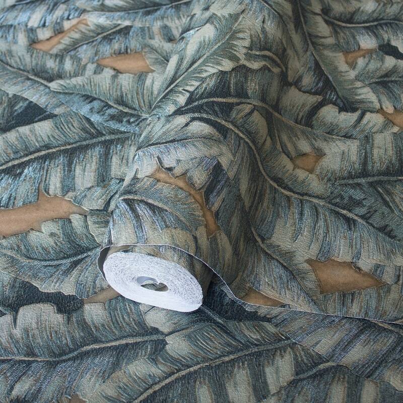 Botanical Exotic Plants Luxury Leaf Pattern Tropical Wallpaper