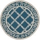 preview thumbnail 25 of 105, SAFAVIEH Handmade Chelsea Kimber Trellis French Country Wool Rug 4' Round - Navy/Creme - Round