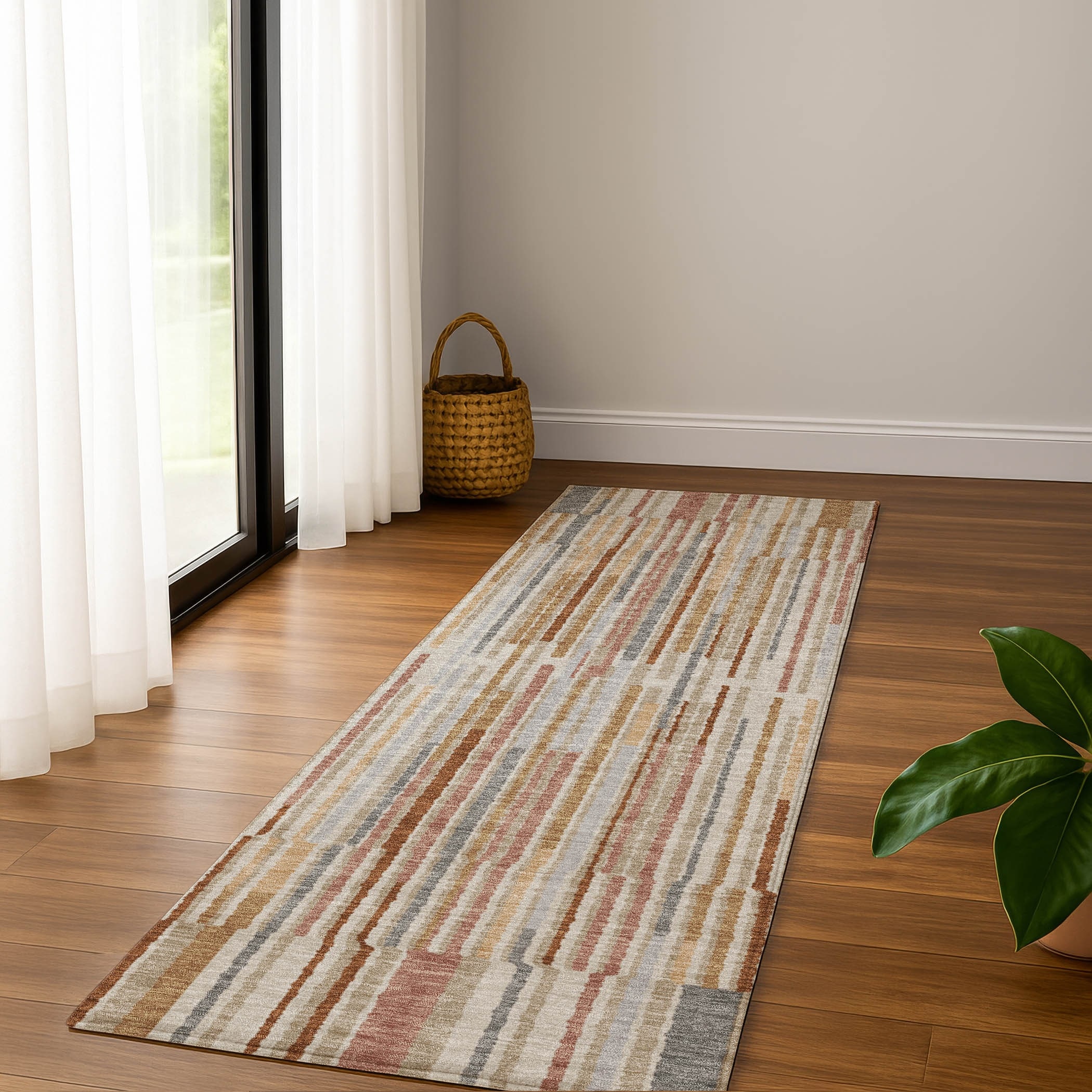 Premium Washable Super Soft Stripe Stack Mayfield Rug