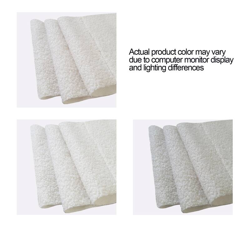 2-Drawers Storage Bed Queen Size Ivory Boucle Upholstered Platform Bed, Tufted Headboard, Wooden Slat Mattress Support