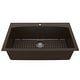 preview thumbnail 51 of 82, Karran Drop-In Quartz 33 in. 1-Hole Single Bowl Kitchen Sink Kit