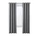 preview thumbnail 16 of 28, ThermaPlus Ventura Total Blackout Foamback Grommet Curtain Panel Pair 78" x 84" - Dark Grey