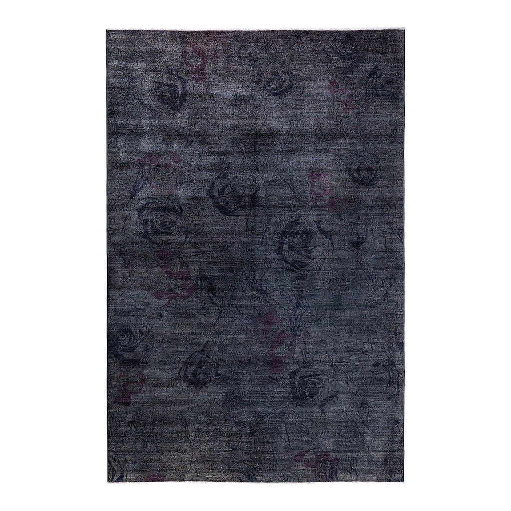 Vibrance One-of-a-Kind Hand-Knotted Area Rug - Gray, 5' 10" x 9' 1" - 5' 10" x 9' 1"