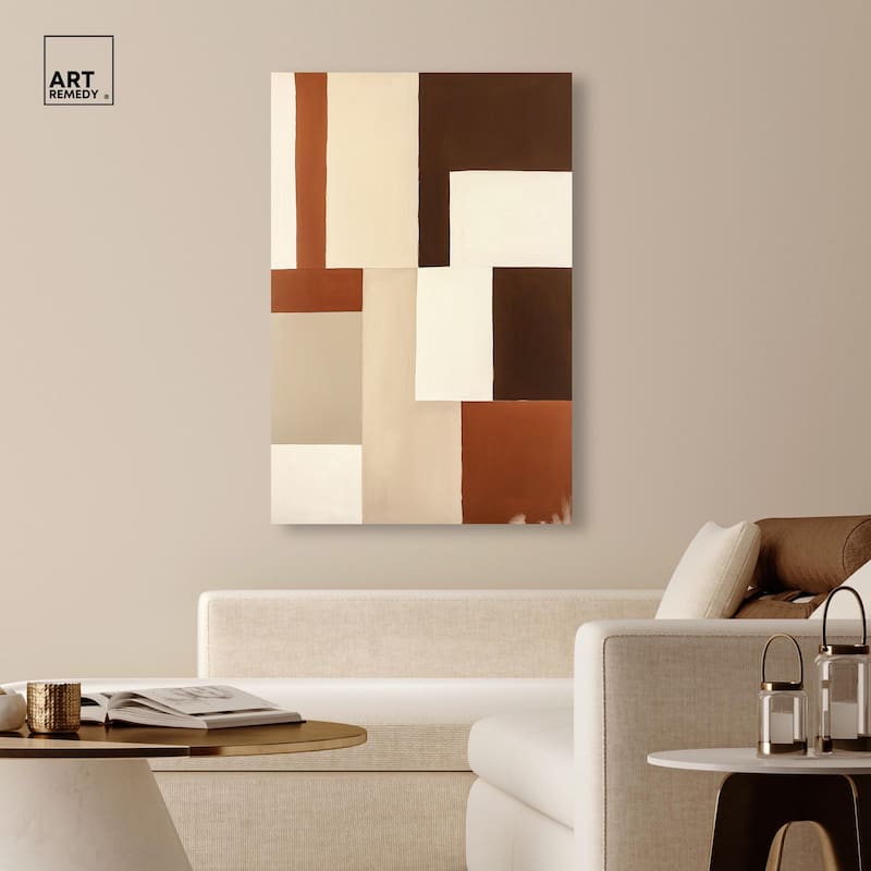 Tonal Grid I Canvas by Art Remedy, Gallery Wrapped