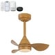preview thumbnail 21 of 25, JONATHAN Y 22" Smart LED Ceiling Fan, 6-Speed, Dimmable, App & Remote Control Oak