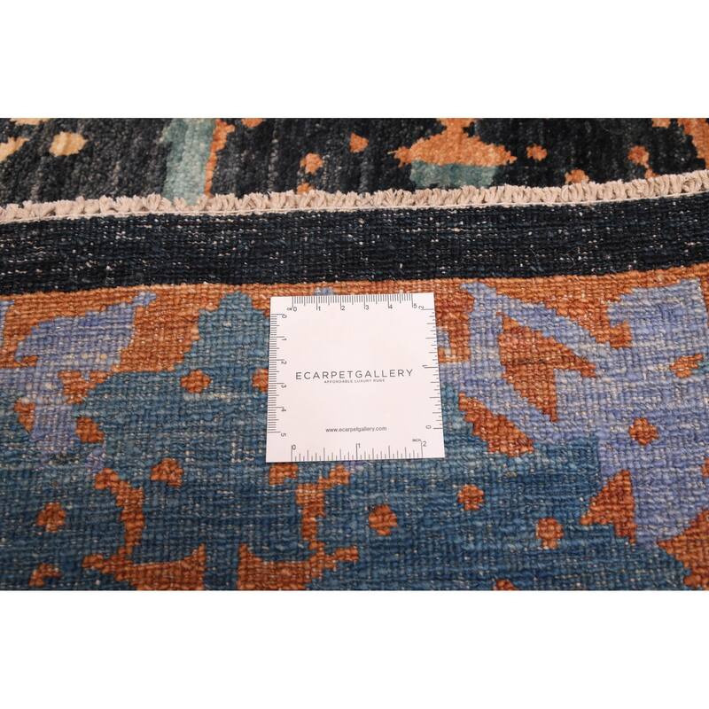 ECARPETGALLERY Hand-knotted Signature Collection Black Wool Rug - 10'1 x 11'0