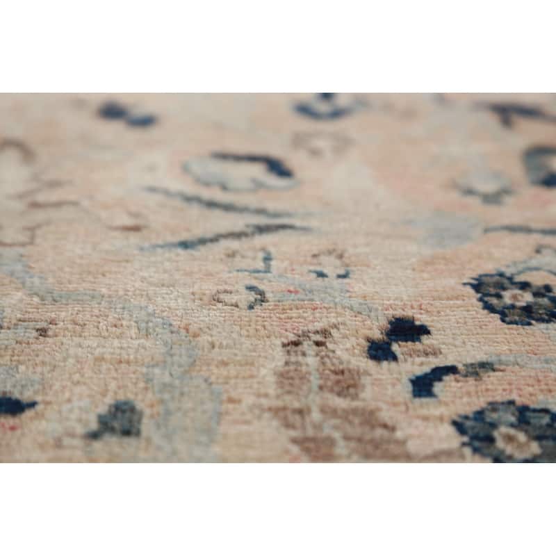Hand Knotted Oriental 100% Wool Carpet Traditional All-Over Coral Ziegler Area Rug - 9' 7'' X 8' 2''