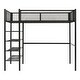 preview thumbnail 19 of 37, Artsy Twin Size Metal Loft Bed with 4-Tier Shelves and Storage, Pink