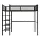 preview thumbnail 6 of 11, Modern Style Twin Size Metal Loft Bed with 4-Tier Shelves and Storage, Creative Structure, Storage Space, Good Stability, Black