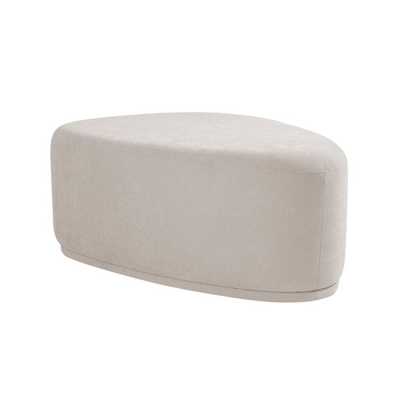 Modern Triangular Upholstered Accent Ottoman