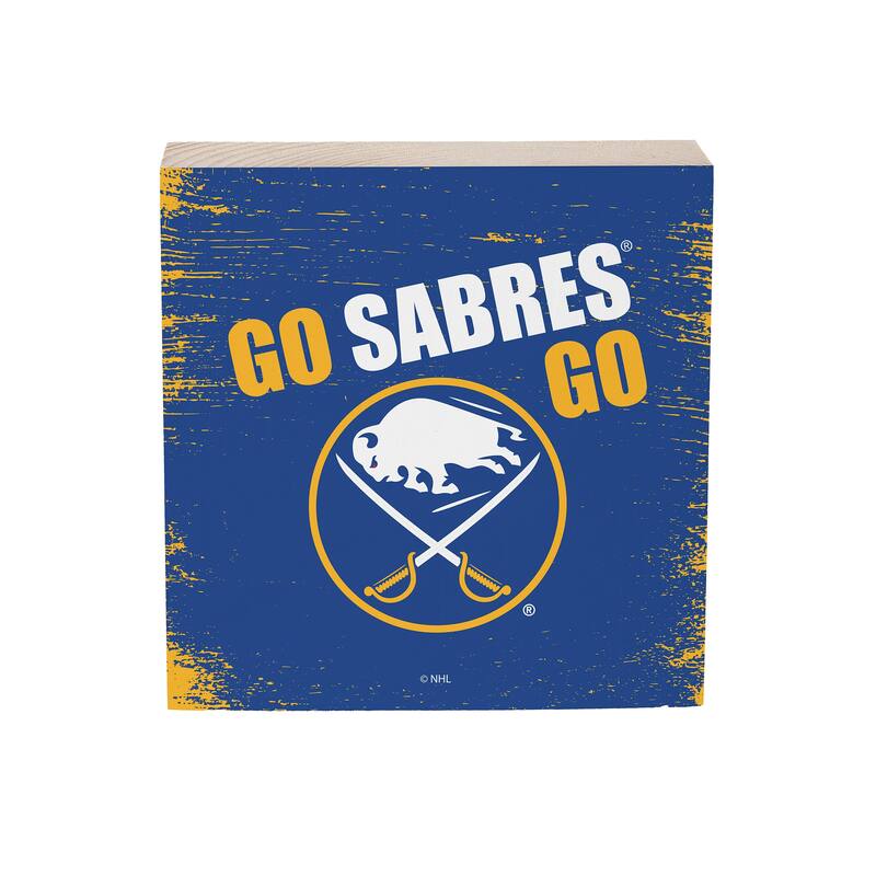 Buffalo Sabres Wooden Tabletop Mantel Shelf Sign