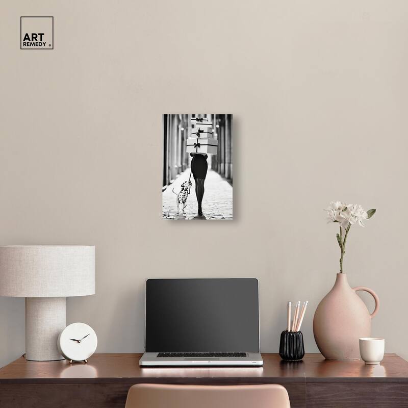 City Dalmatian Canvas by Art Remedy, Gallery Wrapped