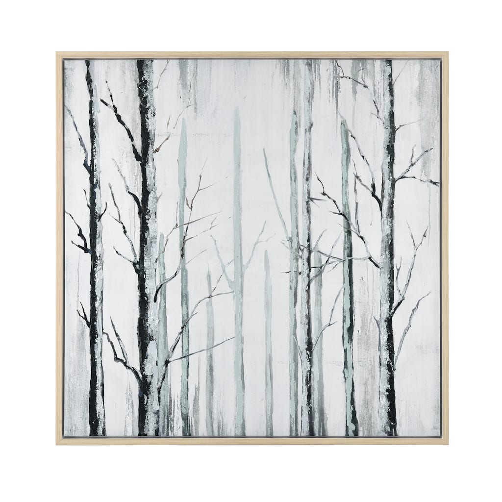 Elk Home Jordan Forest Off White Fabric 39.25 Inch Wide Wall Art