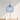 Farmhouse 1-Light Brushed Nickel Pendant Lamp with Blue Seeded Glass Shade