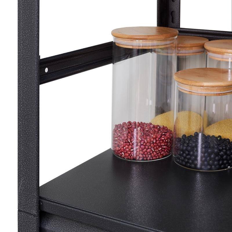 5-Tier Metal Shelving Unit Adjustable with Wheels 1750LBS Capacity
