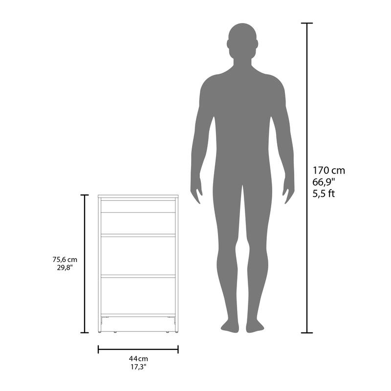 Linen Cabinet 29.7"H, Four Shelves, Vertical, White