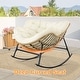 preview thumbnail 4 of 44, Oversized Indoor Outdoor Royal Papasan Rocking Chair, Patio Egg Rocker with Cushions, 450 lb Capacity