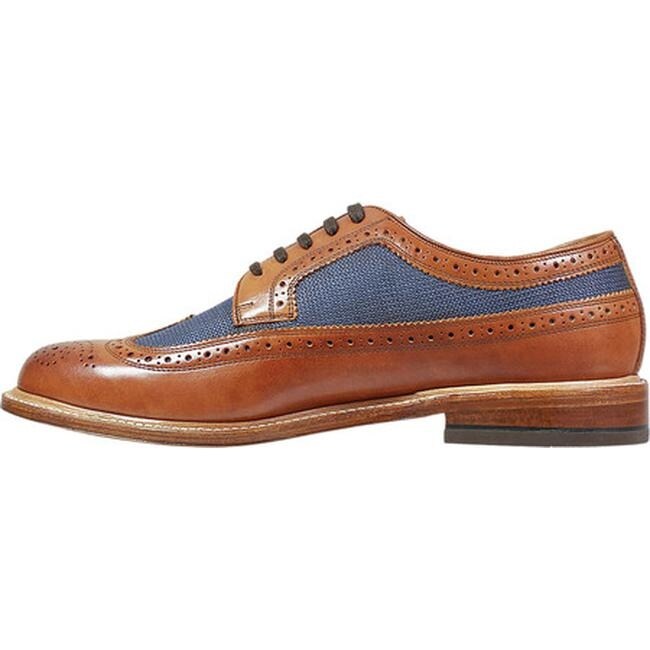 florsheim solar navy wingtip shoes