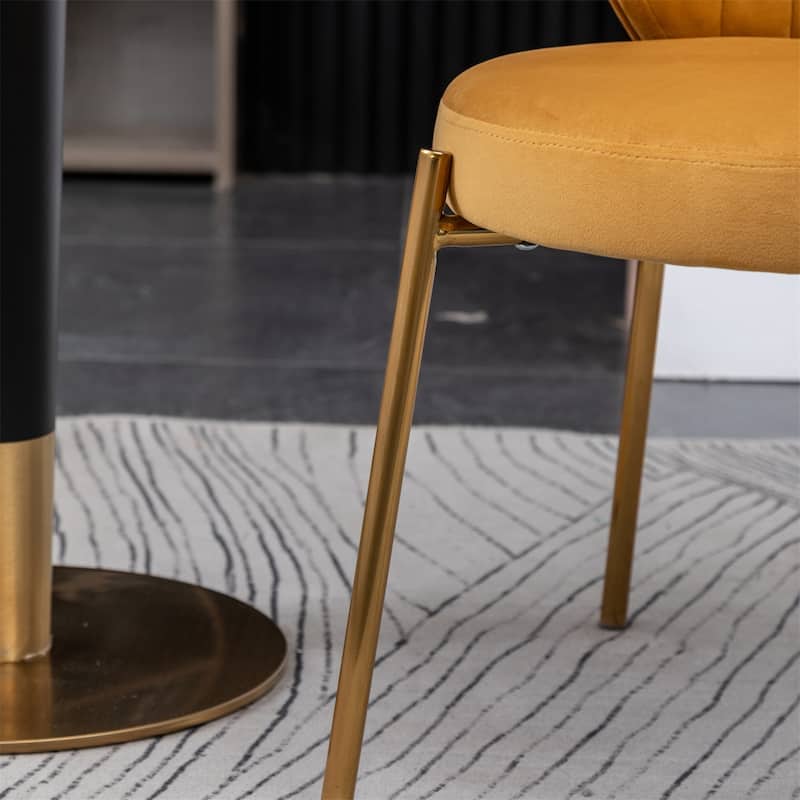 Contemporary Velvet Upholstery Dining Chair