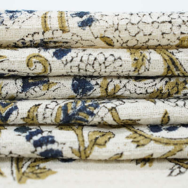 Fabdivine Handmade Floral Block Print Kitchen or Bath Room Hand Towels Home or Office Accent