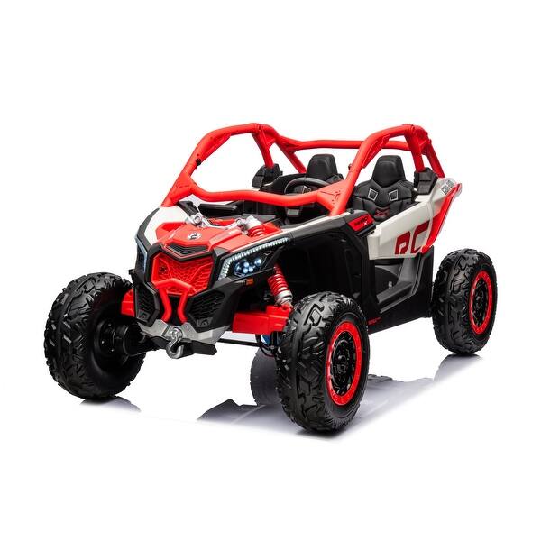 slide 2 of 10, 2x24V 4x4 Can Am Maverick 2 Seater Ride on UTV for Kids